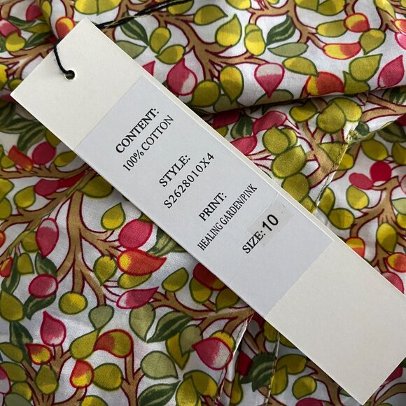 NWT Diane von Furstenberg 100% Cotton Floral Print Box Print Size 10 - Picture 6 of 7